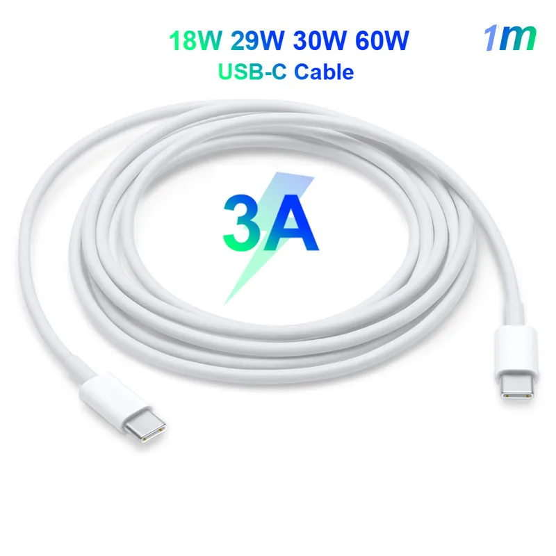Для MacBook для Ipad Pro 11/12, 9 дюймов Двойная Головка type-C Синхронизация данных USB C быстрое зарядное устройство зарядная Кабельная линия Разъем 1 м для huawei