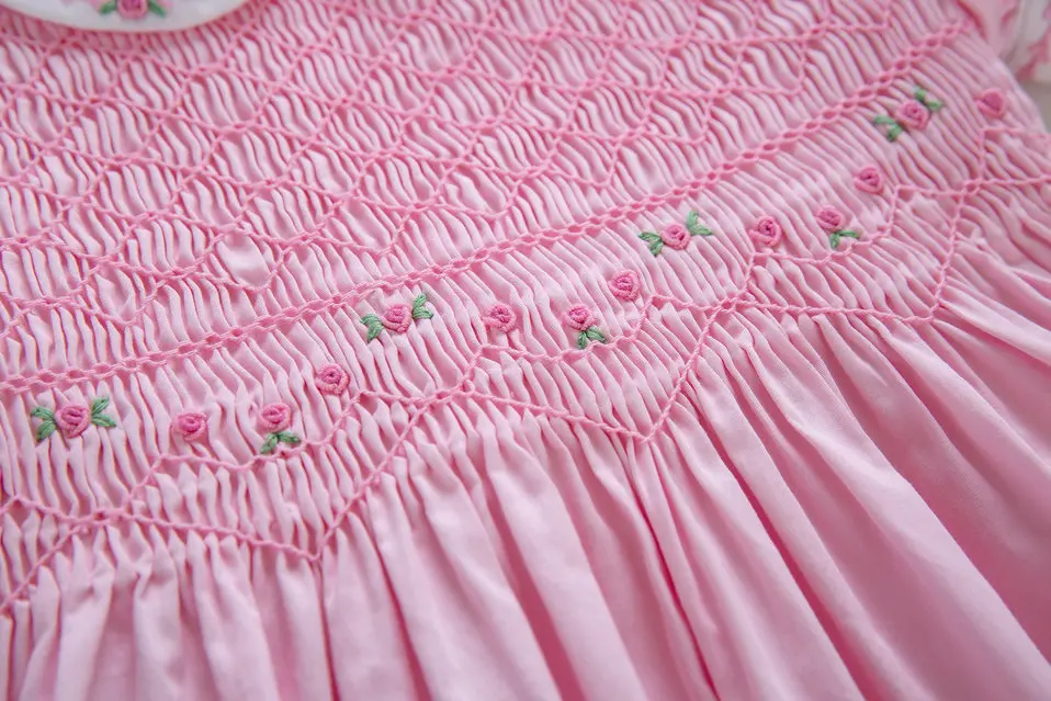Pettigirl/Розовое свободное платье; Хлопковое платье для девочек с цветочным рисунком; платье на День Благодарения с кукольным воротником; одежда для детей