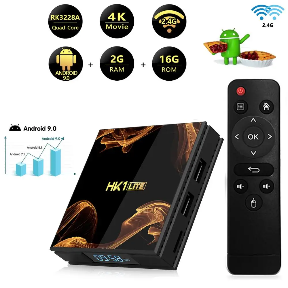 ТВ приставка HK1 LITE RK3328A 4 ядра Android 9 0 4k HD 2 ГГц Wi Fi|ТВ-приставки и медиаплееры| |