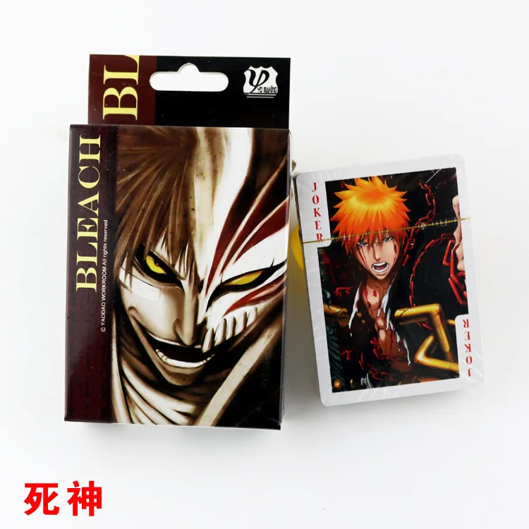 Bleach 54 шт./компл. Аниме Покер карты персонажей комиксов коллекция FGO аниме «Наруто» Одна деталь МО дао ЗУ Shi "гинтама" Игральные карты Рождественские подарки - Цвет: Bleach