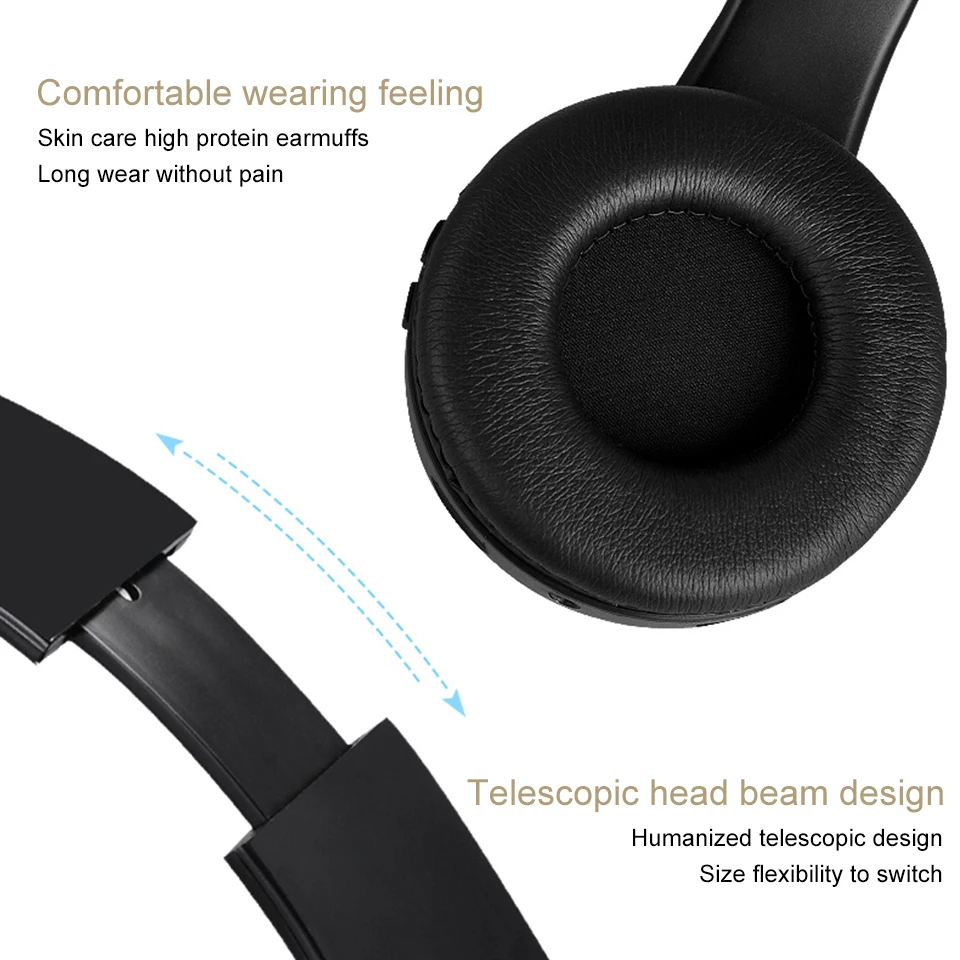 Tiptop Bluetooth наушники гарнитура 3D HIFI стерео беспроводные наушники с микрофоном для TF карты FM режим аудио разъем