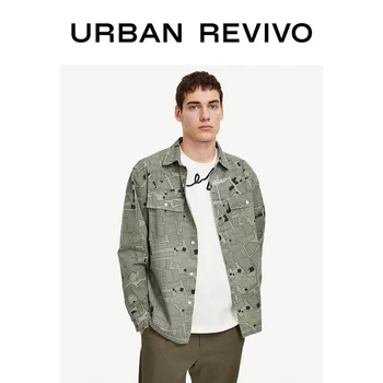 

UR Spring New Men Basic Tee Solid Colour Lapel Collar Button Detailing Shirt MF04SBWN2000