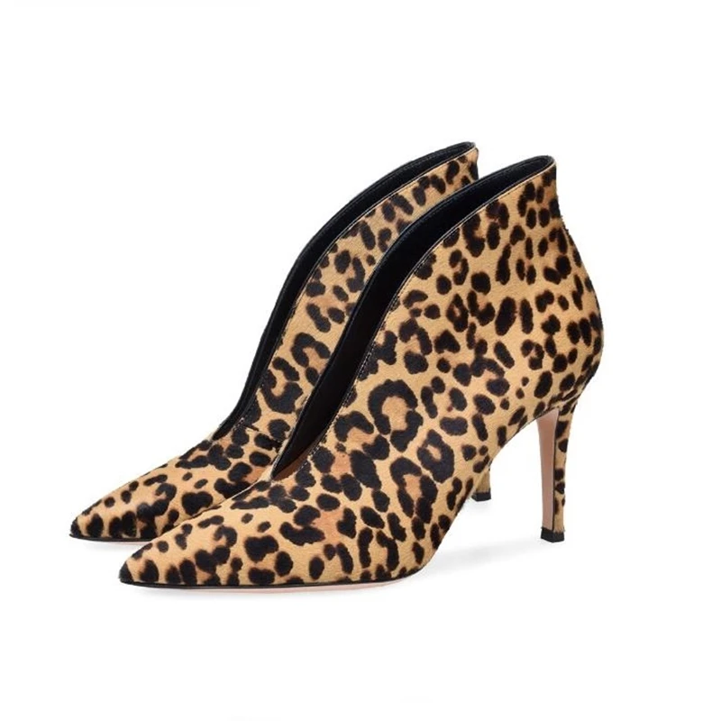 leopard ankle shoes