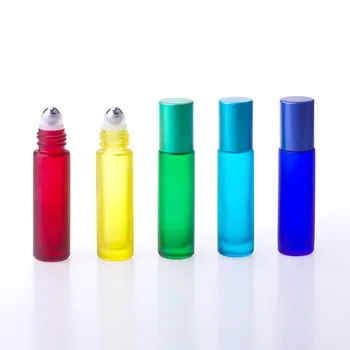 

Wholesale Color Essential Oil Perfume Bottle Roller Ball Thick Clear Glass Essential Lip Balms Roll On Bottles