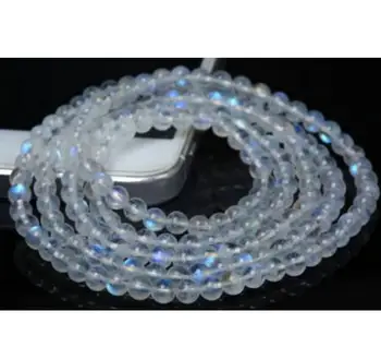 

Jewelry Free Shipping 6 mm Natural Blue Light Moonstone Crystal 108 Pray Round Beads Bracelet AAA