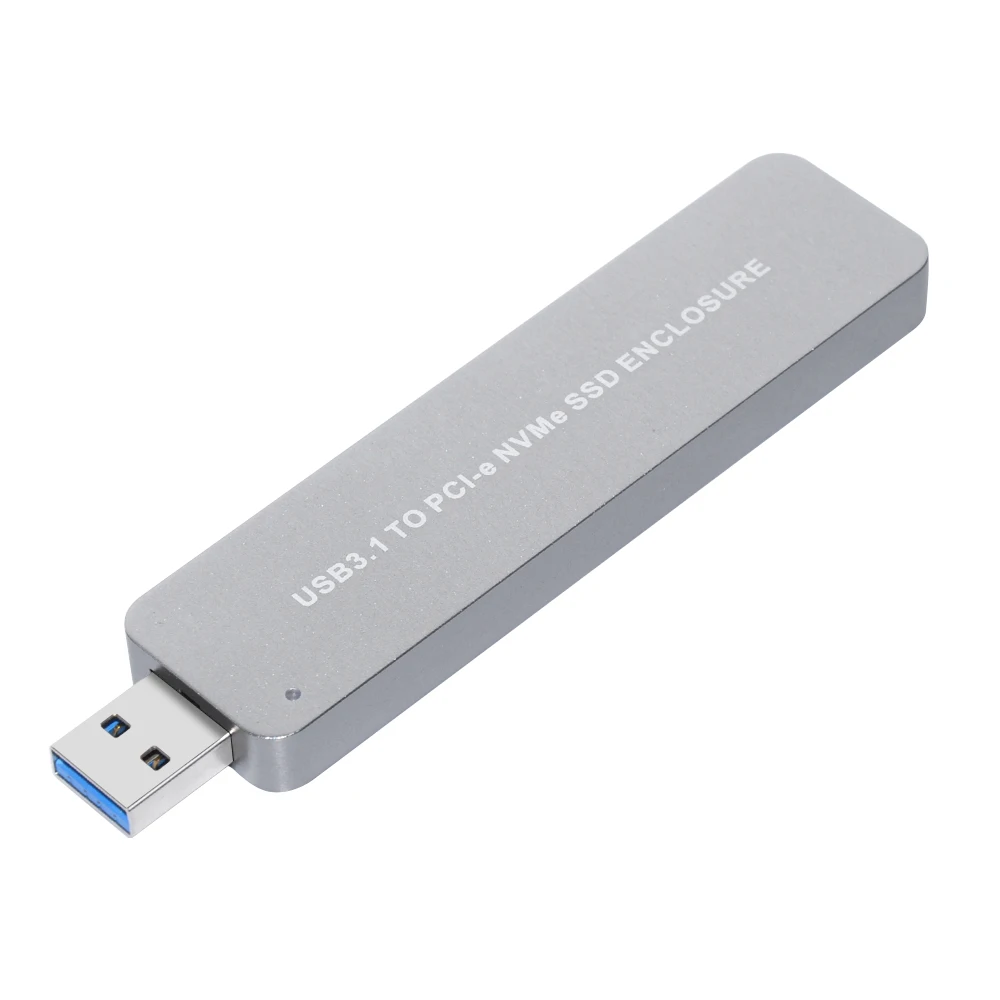 Алюминиевый сплав двойной USB3.1 мобильный SSD жесткий диск коробка TYPE-A+ C к M.2 NVME чехол для жесткого диска