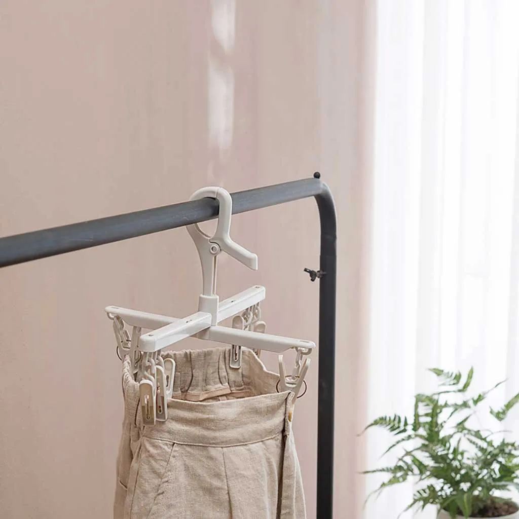 New Multifunction Pants Hanger Wardrobe Storage Pants Closet Organizer Folding Hange