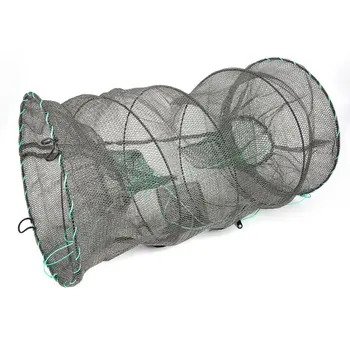 

Drop Shipping 2 Size Available Foldable Fishing Net Lobster Shrimp Crab Crayfish Mesh Bait Trap Catcher Tracker Fish Container