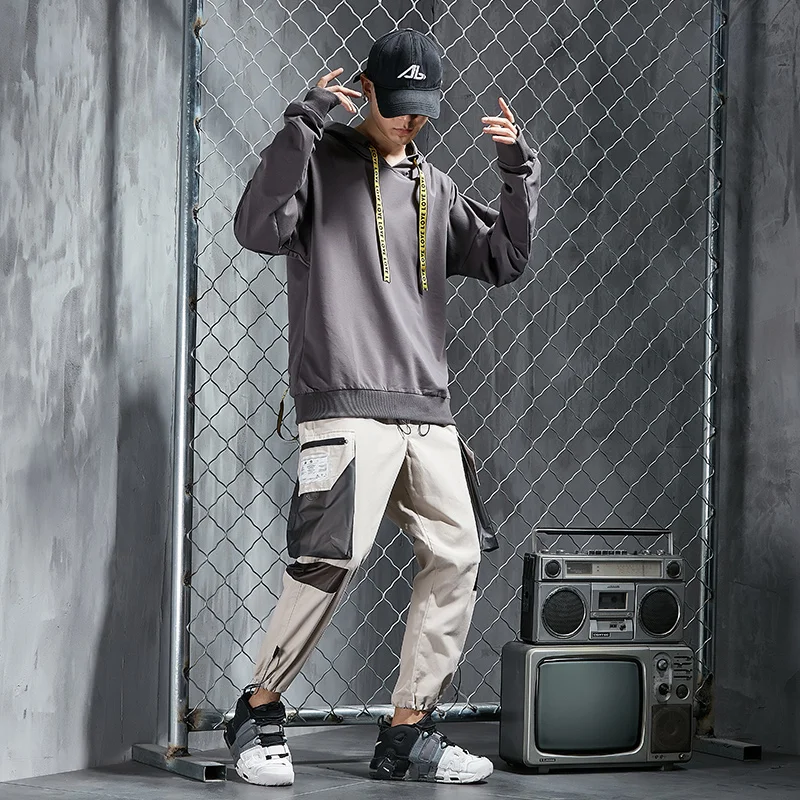 Blog Streetwear Hoodies Male Set Joggers Sweatshirt Pants Men Trousers Hip Hop Cargo Pants Sport Wear Tracksuit Men Outfit Sweatsuit