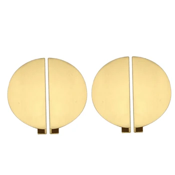 

2 Set Semicircle Solid Brass Cabinet Knobs and Handles Drawer Furnitures Cupboard Wardrobe Knobs Book Cabinet Door Pull, 140Mm &