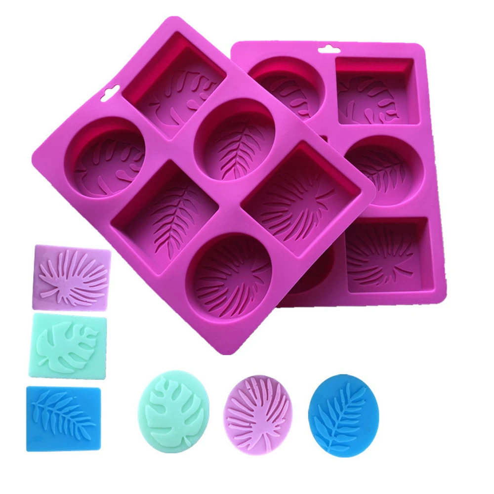 3D DIY силиконовая форма для мыла для изготовления мыла 6 форм овальное прямоугольное Мыло Форма ручной работы ремесло цветы Ванная Кухня Мыло Плесень