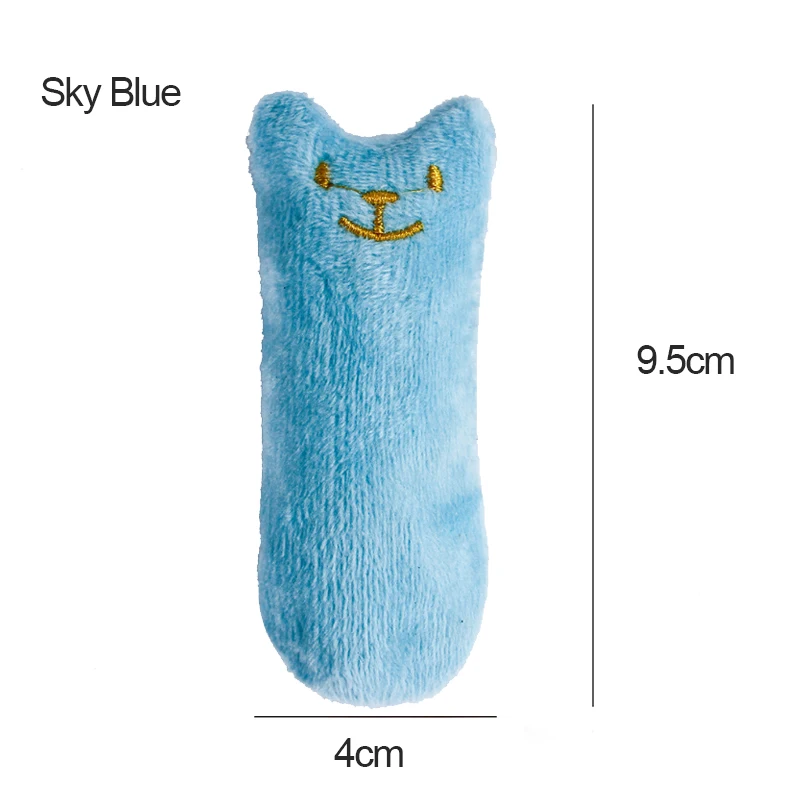 Catnip Toys Funny Interactive Plush Teeth Grinding Cat Toy Kitten Chewing Vocal Toy Claws Thumb Bite Cat Mint Pets Accessories
