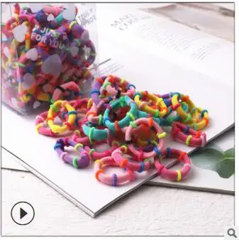 60 компл./лот 100 шт./компл. DIY многофункциональное ткани бесшовные Полотенца повязка на голову эластичная резинка для волос Инструменты для укладки волос аксессуары HA1734 - Цвет: 7
