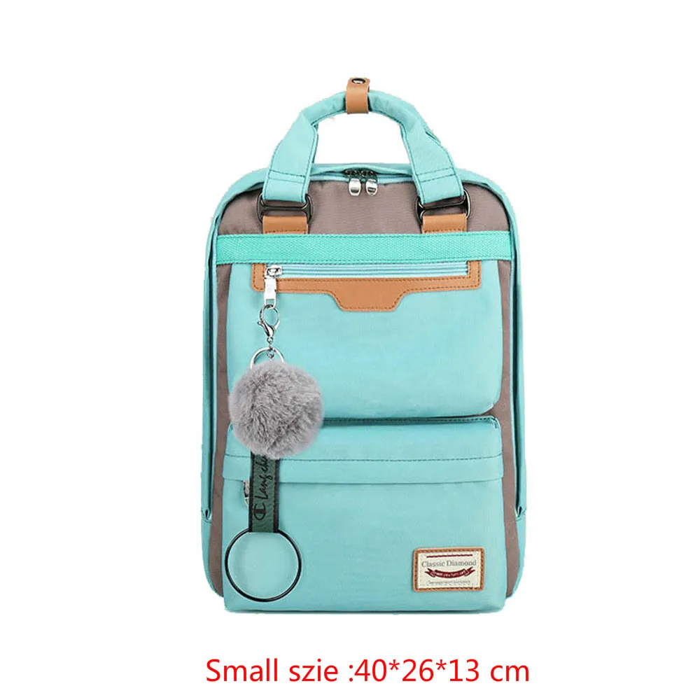 water blue SMALL Новое поступление, рюкзак для школьников-подростков, для девочек, с водонепроницаемой крышей, нейлоновые школьные сумки, Mjoypack, повседневная женская сумка для ноутбука, Backpaks Mochilas - Цвет: water blue SMALL