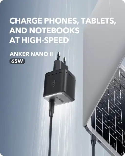 Anker Nano II ładowarka USB C 65W GaN II 715 ładowarka PPS szybka ładowarka do telefonu MacBook Pro/Air Galaxy S20/S10 do Galaxy xiaomi 2