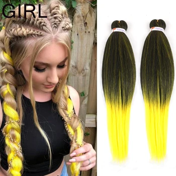 

Easy Braids Hair Jumbo Braids 20 Inch Kanekalon Ombre Braiding Hair 75g/pc Synthetic Crochet Hair Extension Africa Girl