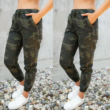 

Women Camouflage Cargo Pants Military Combat Joggers Skinny Legging Trousers