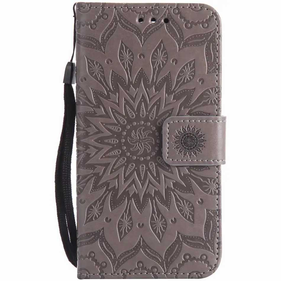 Grey Кожаные чехлы Мандала Чехлы для Apple iPhone 5S 6S 6 7 8 Plus X XR XS 11 Pro Max простой однотонный чехол для телефона DP06F - Цвет: Grey