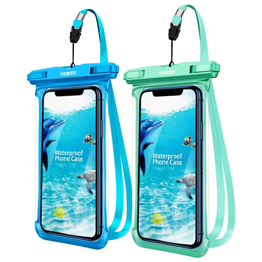 

FONKEN Full Transparent Waterproof Case for Phone Rainforest desert snow Arc Side Dry Bag Underwater Swim Pouch Mobile Covers