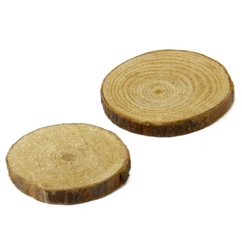 

New Wood Log Slices Discs 30pcs 3-4CM for DIY Crafts Wedding Centerpieces