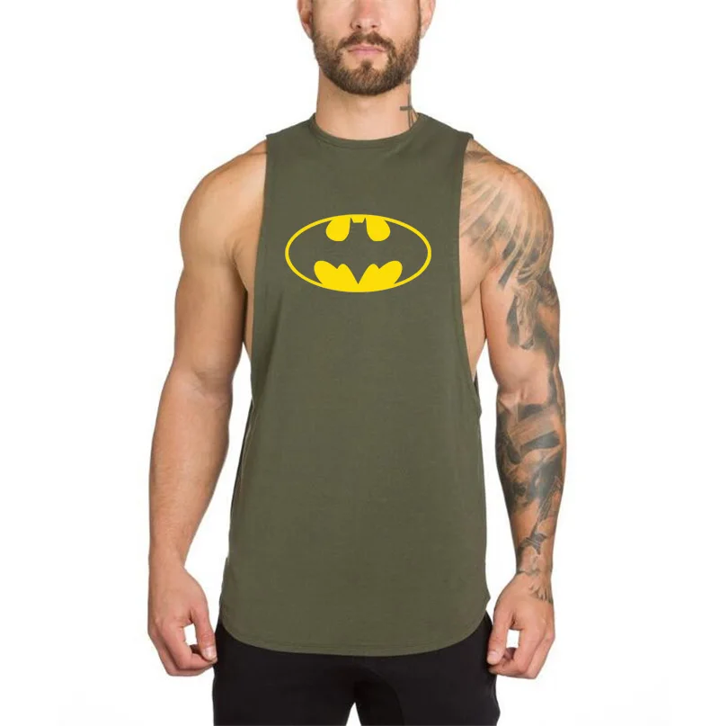 BATMAN Sleeveless Shirt Clothing tank top Singlet Muscle vest Stringer gym Bodybuilding Fitness Running Training t-shirt