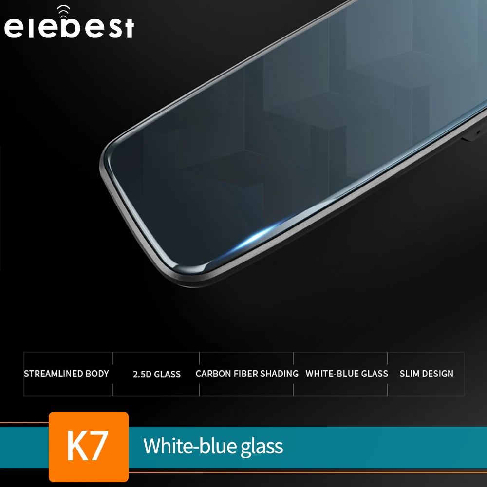 Elebest K7 10 1 дюймовый Стандартный зеркальный видеорегистратор заднего вида с двумя