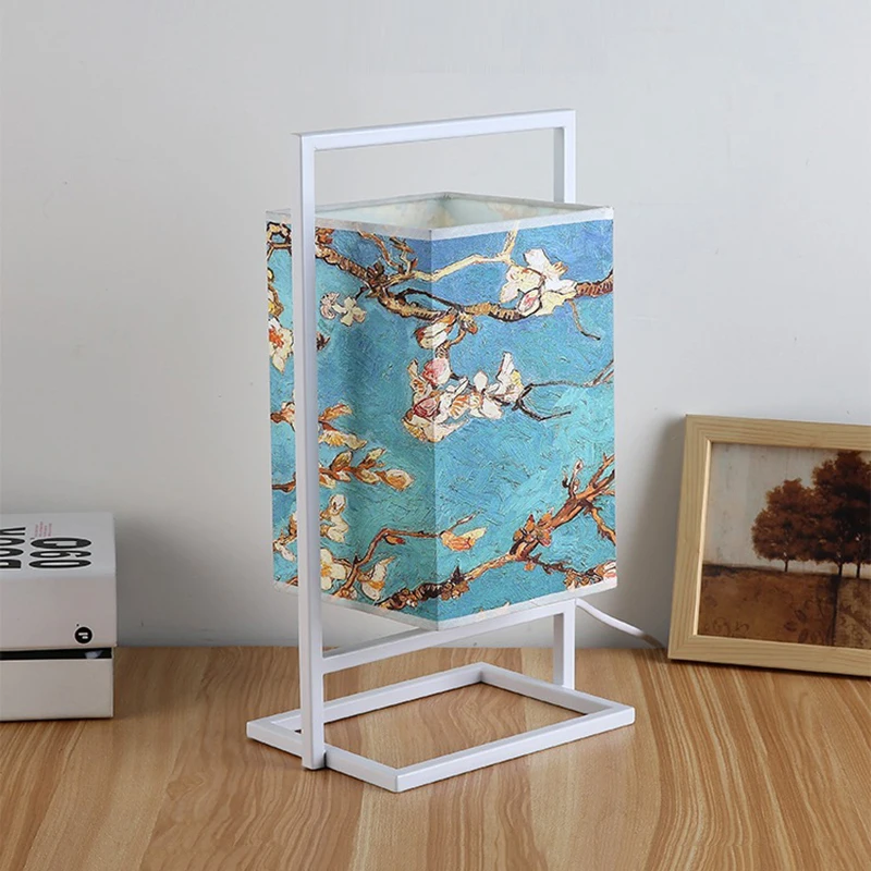 Светодиодная настольная лампа E27 в китайском стиле винтажная для кабинета