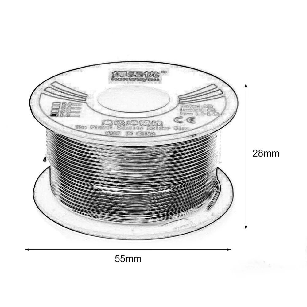 Высокочистый низкотемпературный припой линия канифоль сердечник 0,6 мм 0,8 мм 1 мм Оловянная проволока Сварка паяльник аксессуары
