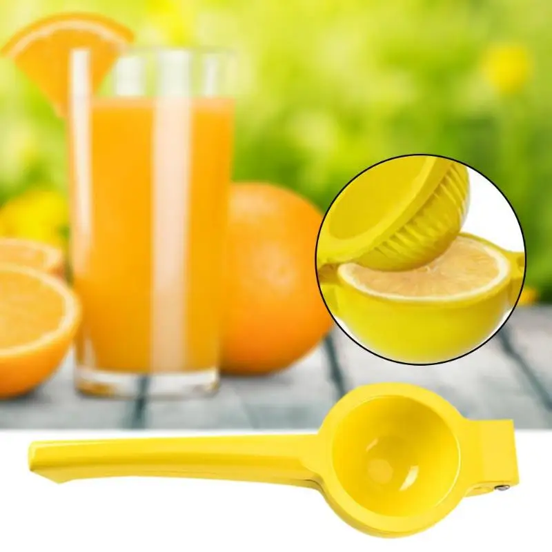 

Kitchen Portable Lemon Juicer Yellow Durable Aluminum Alloy Fruit Citrus Press Orange Blender Manual Squeezer Gadgets