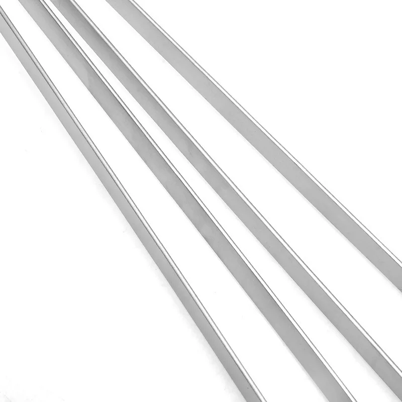 BBQ Wide Skewers Set 16.5 Inch Length Flat Metal Grilling Skewers Set Reusable BBQ Tools Stainless Steel Barbecue Sticks bbq skewers