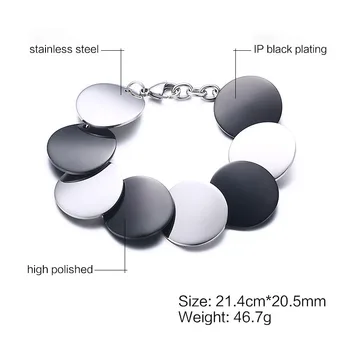 

RUIYI CCN137 fashion jewelry for birthday gift rose many heart metal color titanium steel men's lucky metal stone Bracelet