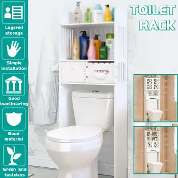 

Waterproof Bathroom Cabinet Floor Toilet Bathroom Space Saving Simple Modern Personality Bathroom Cabinet Toilet Storage Shelf