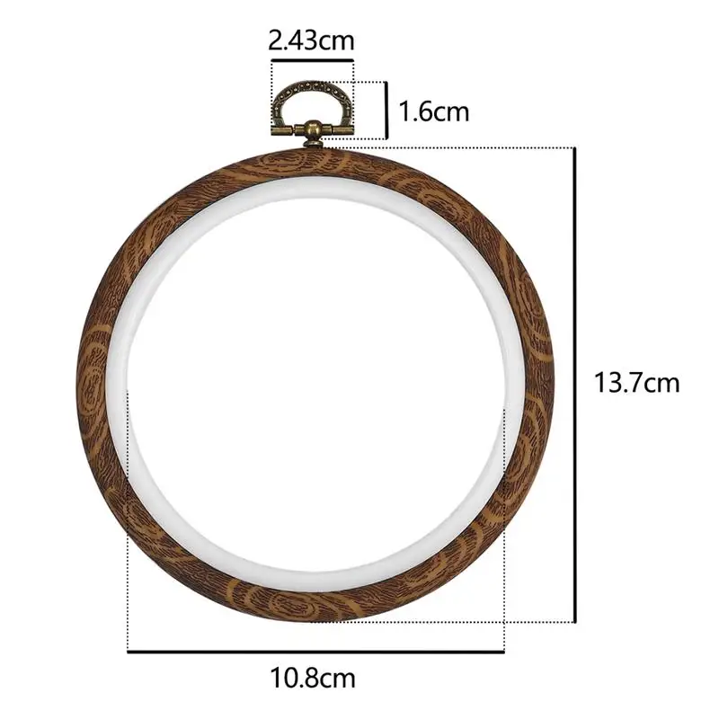 Sewing Tool Round Wooden Color Embroidery Hoops Frame Set Plastic Embroidery Hoop Rings For DIY Cross Stitch Needle Craft Tool needle arts and crafts Needle Arts & Craft