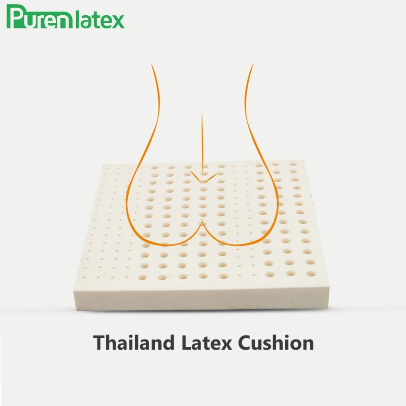 PurenLatex 40*40/ 45*45 Thailand подушка из натурального латекса для сидений Подушка стула
