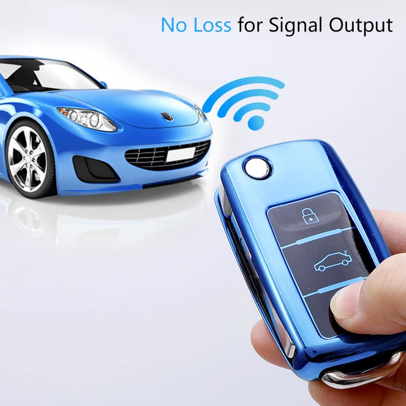 Car Key Case Car Key Full Cover Protection Shell for VW Volkswagen Cars