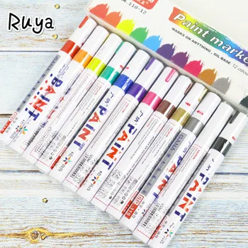 

White Waterproof Rubber Permanent Paint Marker Pen Tread Environmental Tire Painting sharpie tombow plumones graffiti stiften