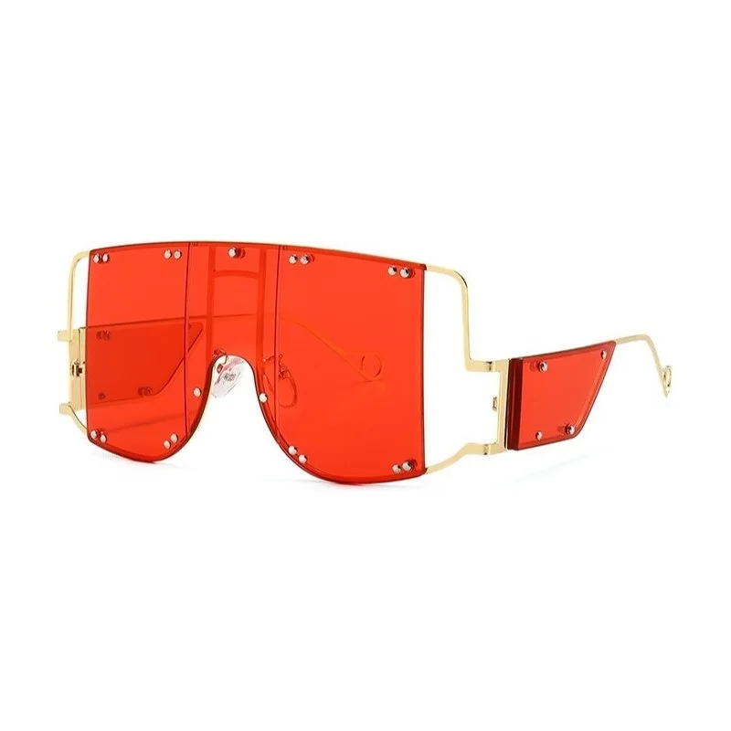 Роскошные женские модные солнцезащитные очки оверсайз металлическая оправа стильные брендовые солнцезащитные очки для женщин