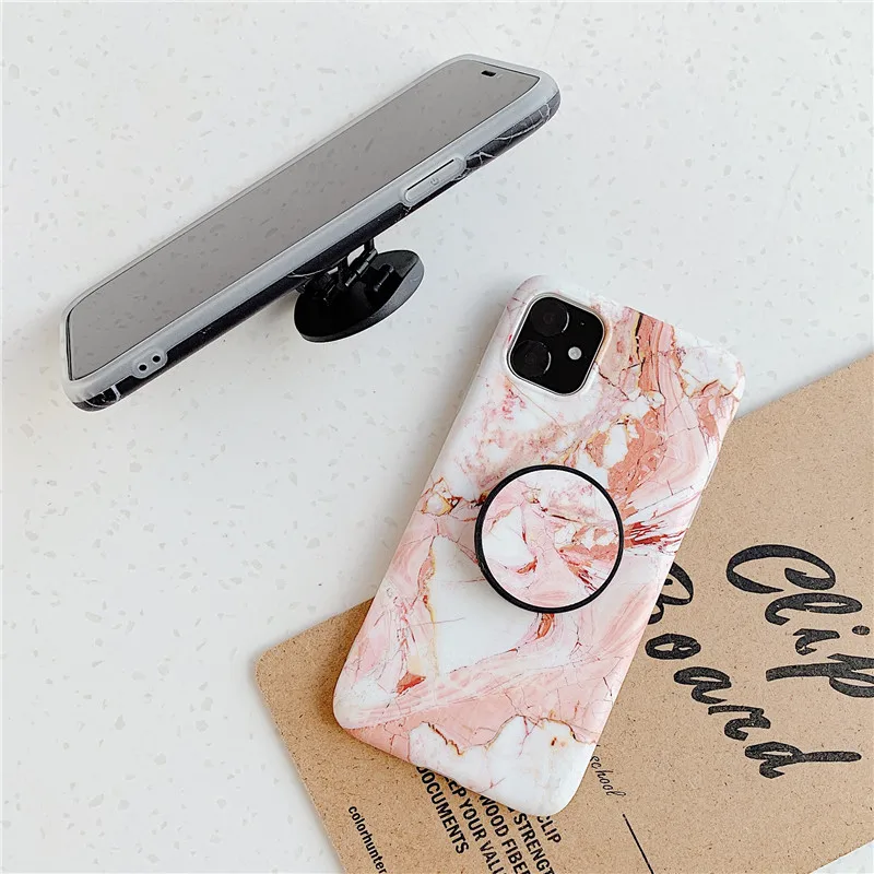 LOVECOM геометрический мраморный чехол для телефона с подставкой держателем iPhone 12