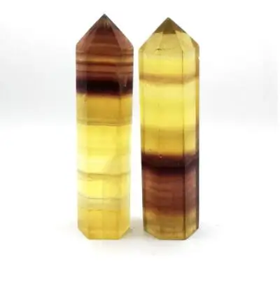Natural Custom Healing Fluorite Crystal Quartz Wand Points | Дом и сад