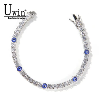 Tennis Bracelet 4mm Turkish Blue Eyes Iced Out