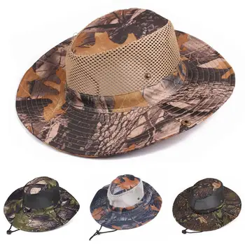 

Unisex Summer Camo Breathable Mesh Sun Protection Hat Boonie Outdoor Hunting Cap Summer Men
