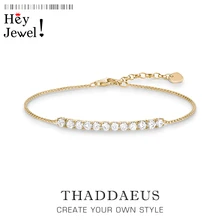 Золотой Элегантный классический браслет, новинка весны, Звено Цепи, 925 пробы, серебро, модное ювелирное изделие, Томас Стиль, подарок для женщин