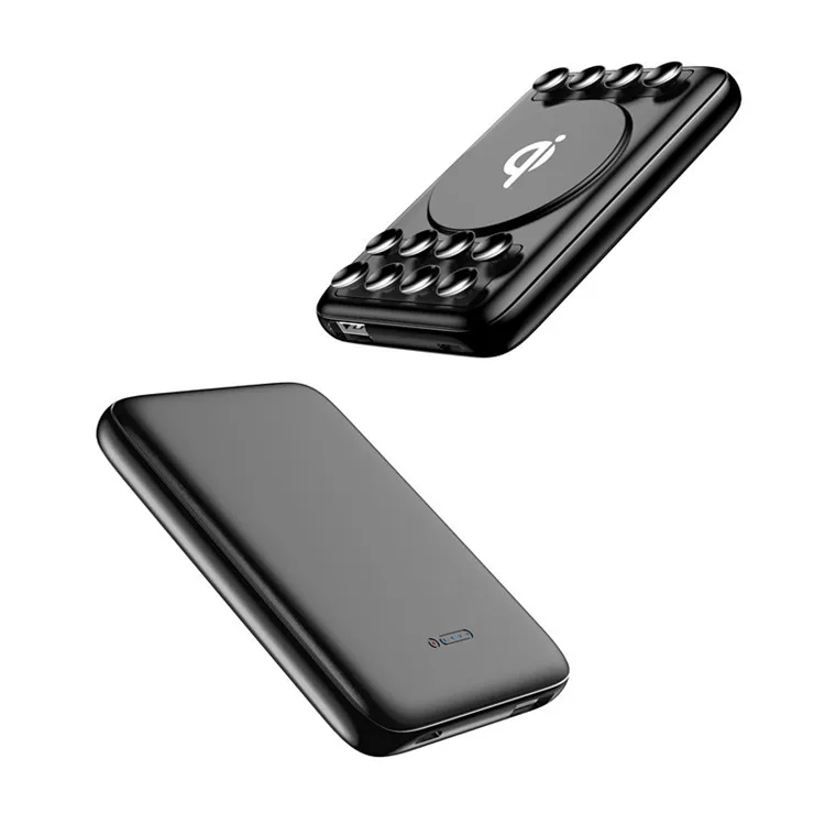 

Wireless Power Bank Mini Suction Cup Power Bank Qi Mobile Phone Wireless Charging 5000 Miliamps