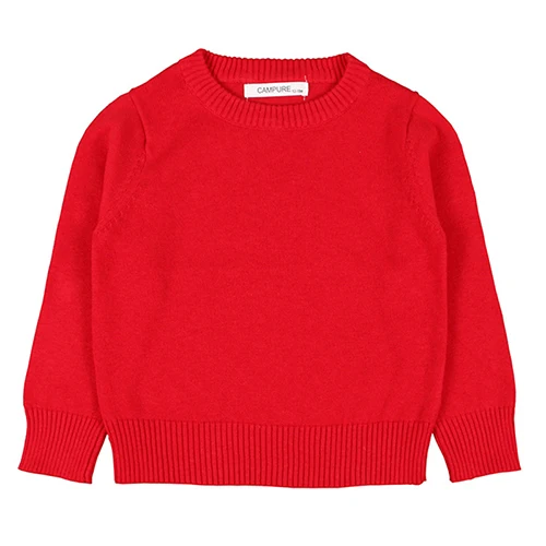 Рождественский свитер для маленьких девочек; детская одежда; сезон осень-весна; трикотажный пуловер для мальчиков; свитер со снеговиком; вязаный свитер - Цвет: Red