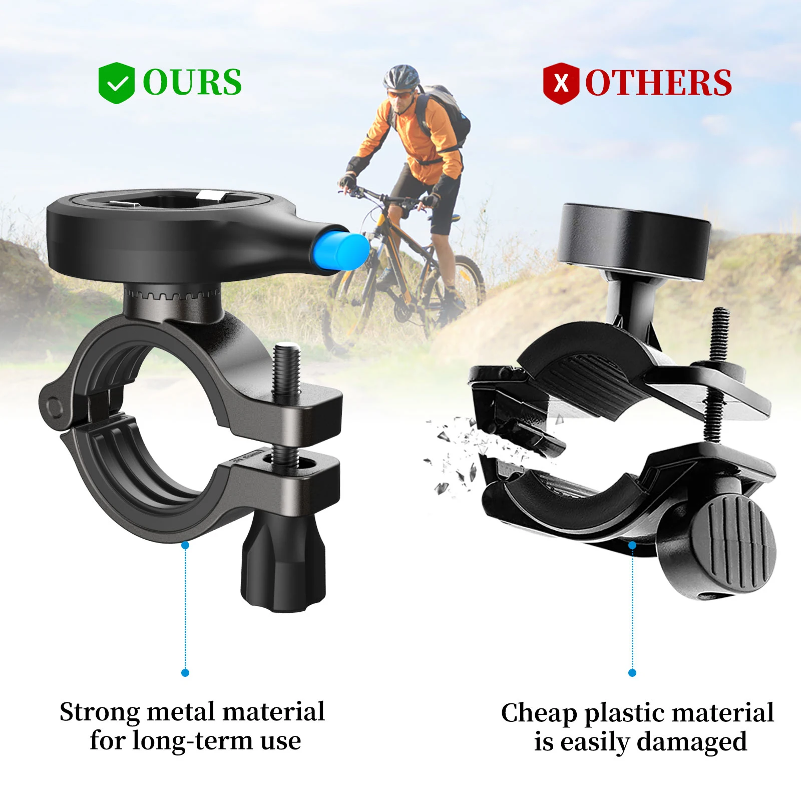 Durable Aluminum Waterproof Phone Holder for Motorcycles and Bicycles