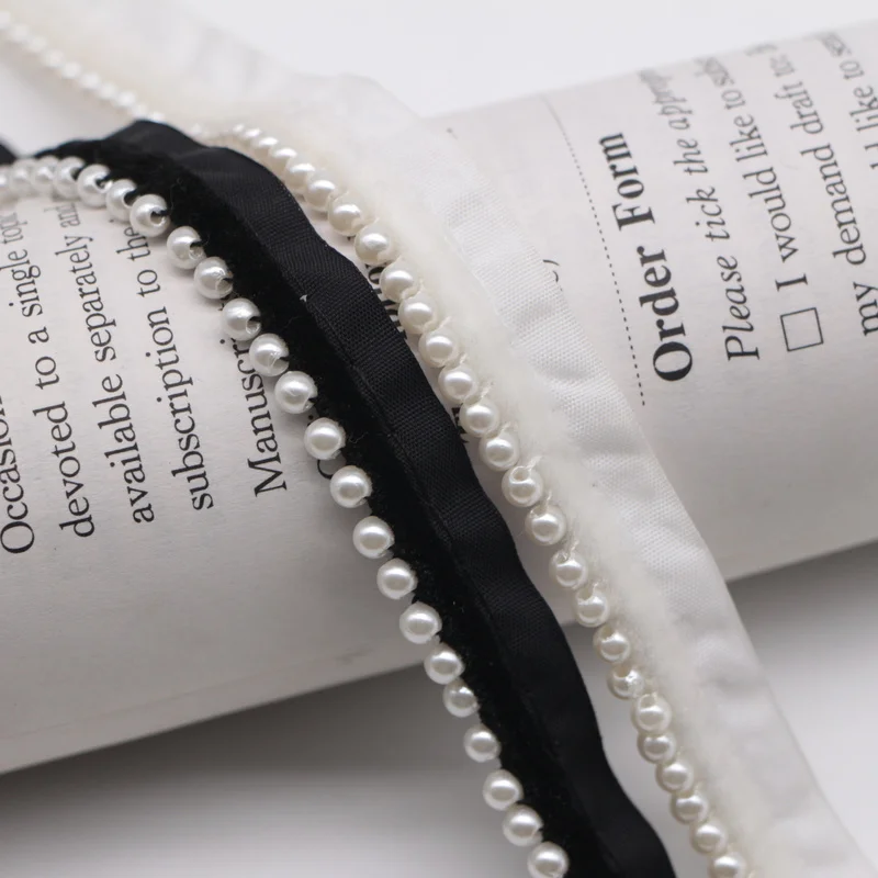 

10 yards Handmade Beading Lace Pearl Lace Beading Webbing