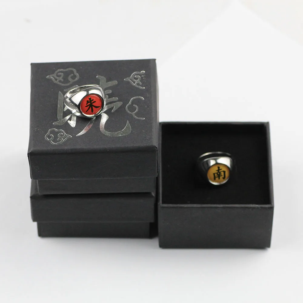 10 style Anime HOKAGE Naruto Akatsuki cosplay Rings Sasori Itachi Hidan Deidara Pein accessories Prop