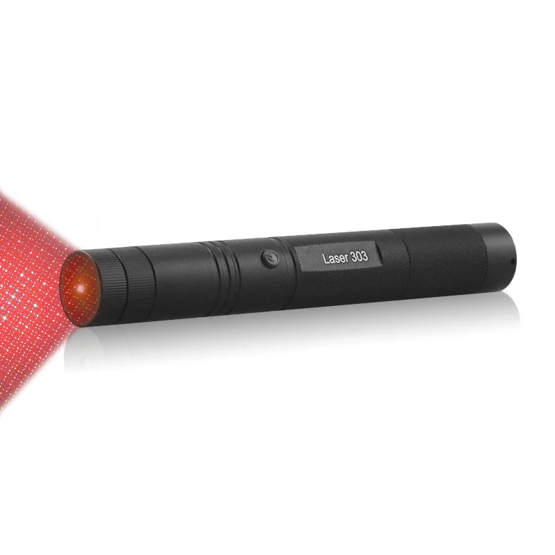 CWLASER 2-в-1 532nm зеленая/450nm синий/650nm красный/405nm фиолетовый фокус лазерная указка(303) с замком+ матч-освещение(черный - Испускаемый цвет: Red Laser