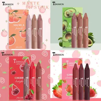 

3PCS Lipstick Set Matte Velvet Lipstick Makeup Beauty Cosmetic Non-stick Cup Non-fading Cosmetic Waterproof Make Up TSLM1