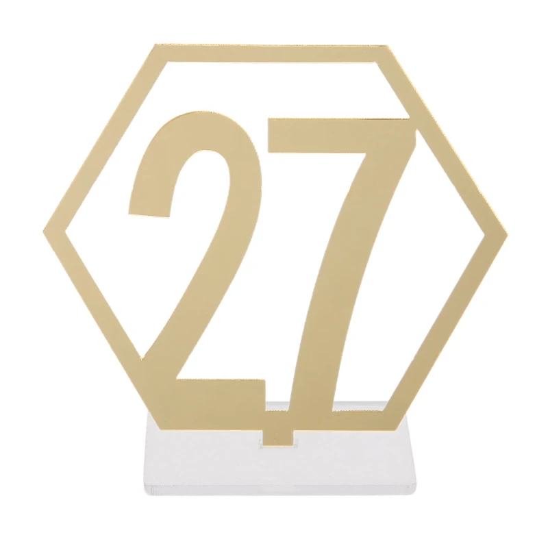 20x 21-40 шестигранный стол номер Свадебный акриловый знак стойка для приема центральный